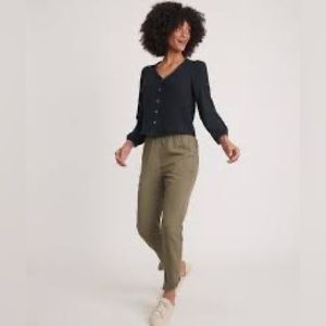 Marine Layer Re-Spun Allison Pant in Dusty Olive Small
